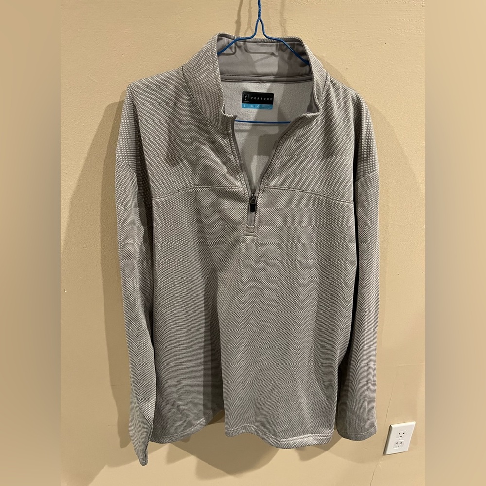PGA Tour Golf Pull Over Half Zip Long Sleeve